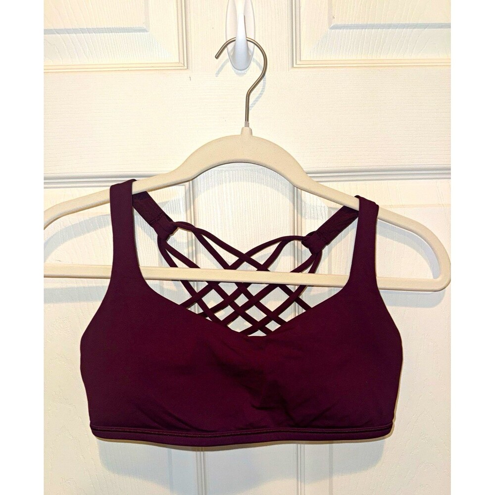 Lululemon Free to Be Bra Maroon Burgunsh Size 8